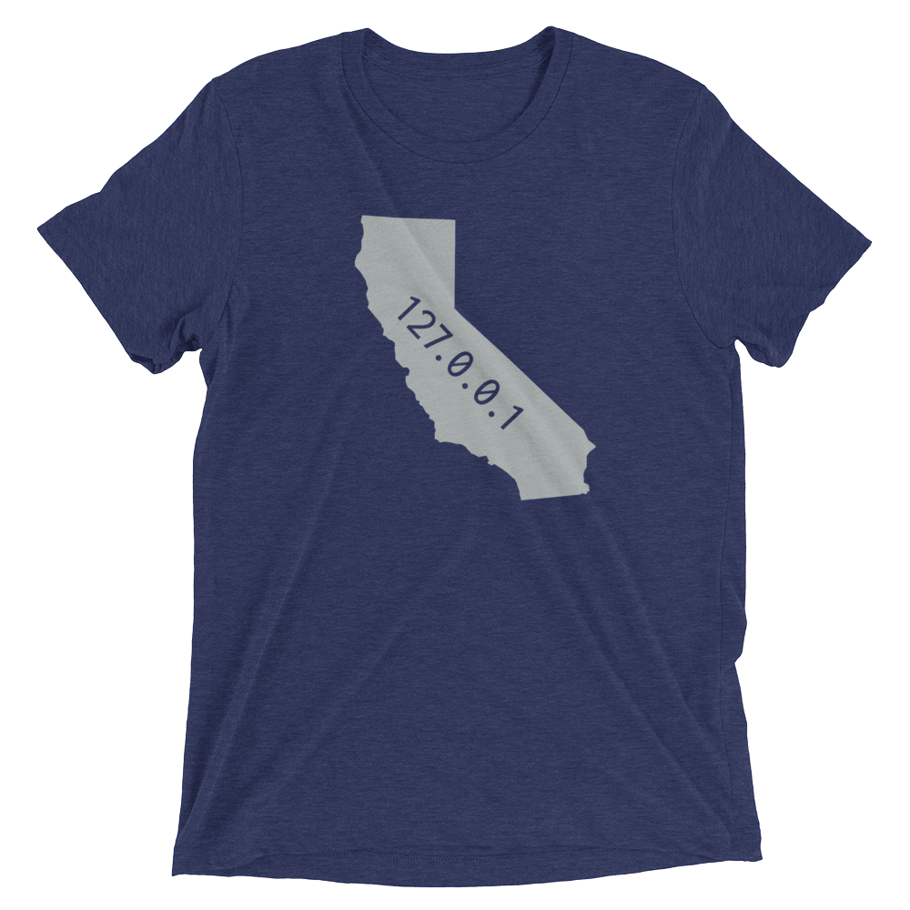 California 127.0.0.1 Filled T Shirt