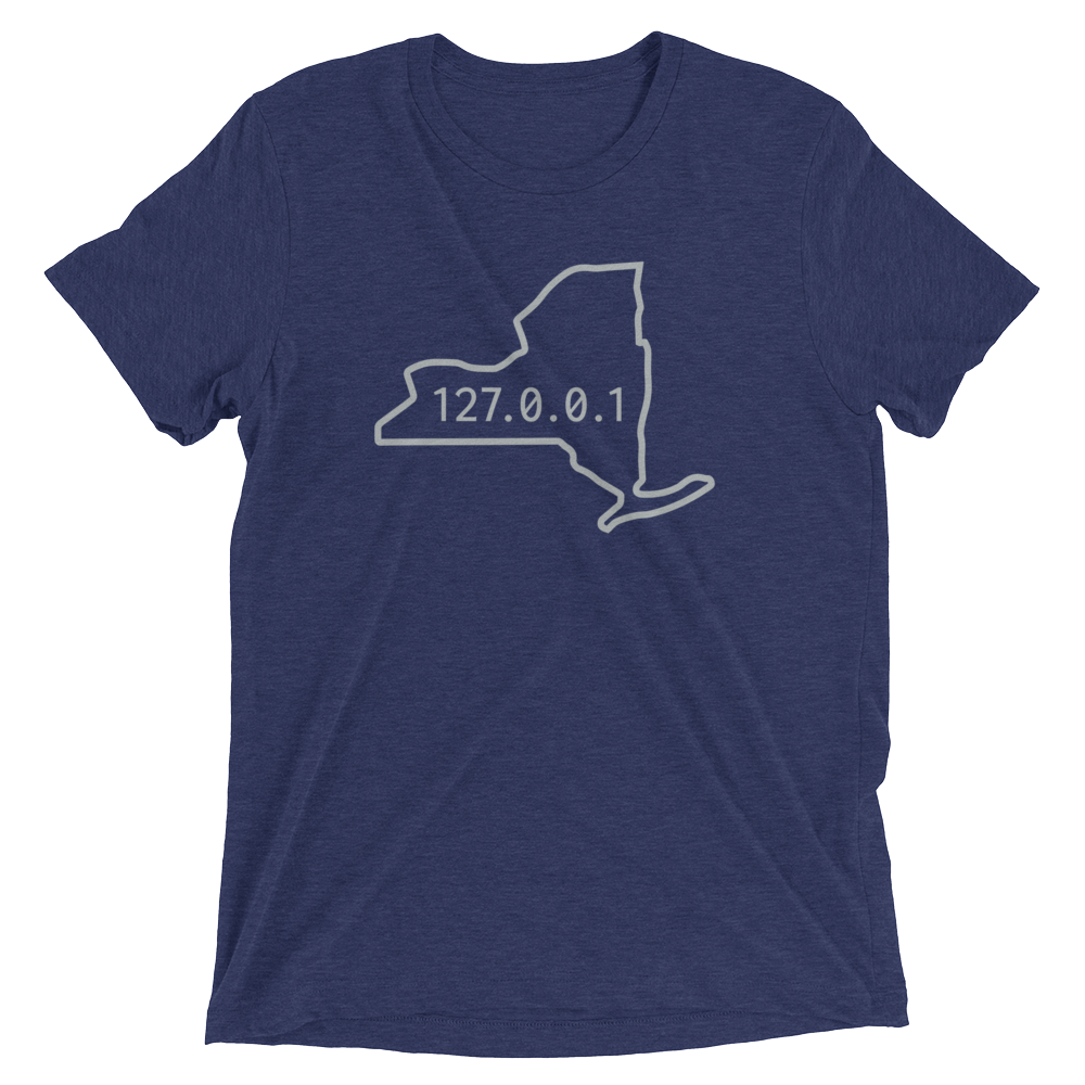 New York 127.0.0.1 Outline T Shirt