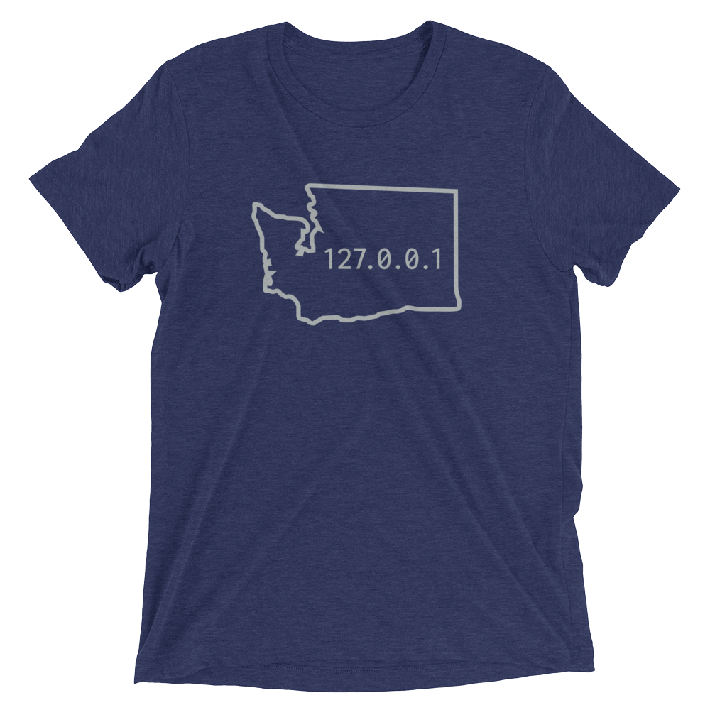 Washington 127.0.0.1 Outline T Shirt